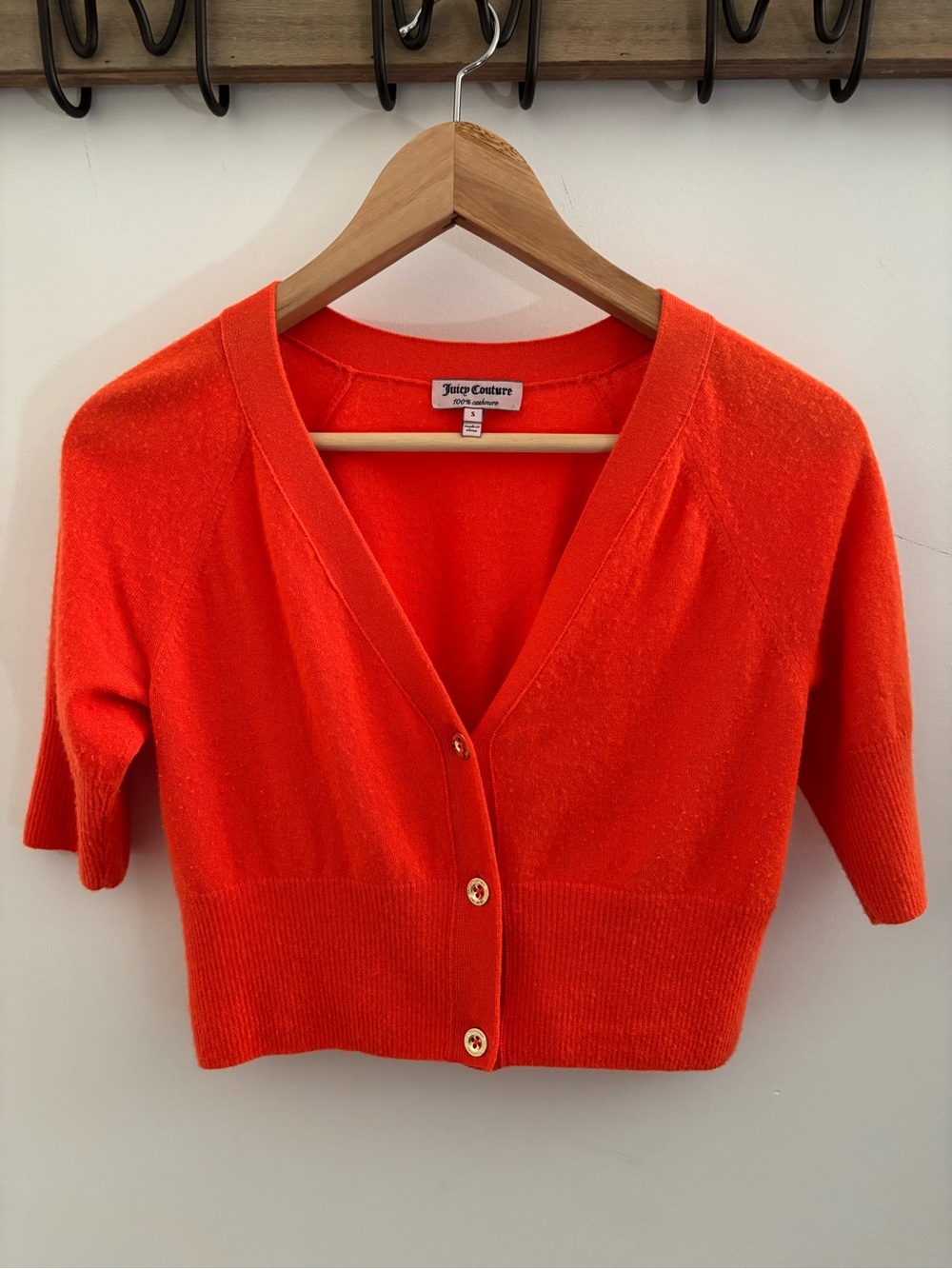 Vintage Juicy Couture 100% Cashmere Cropped Cardigan